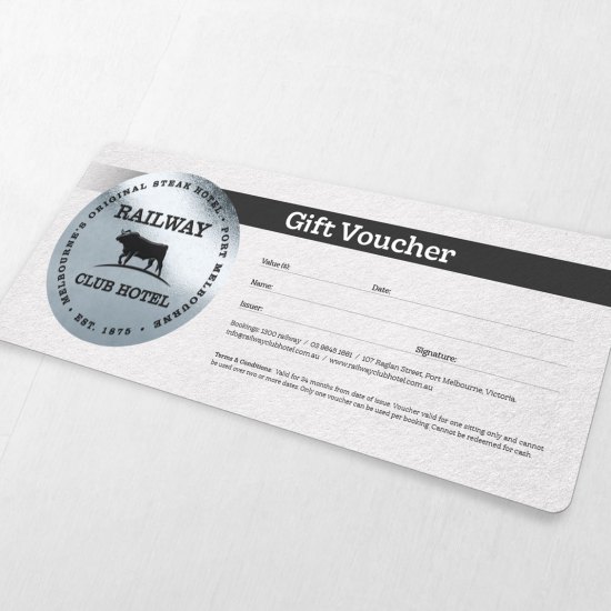 Railway Club Hotel Silver Voucher