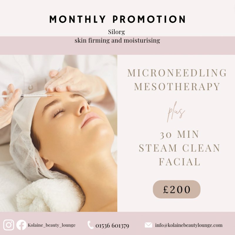 Silorg Hydrate and Firm Microneedling x1 + Steam Clean Monthly Maintenance Facial