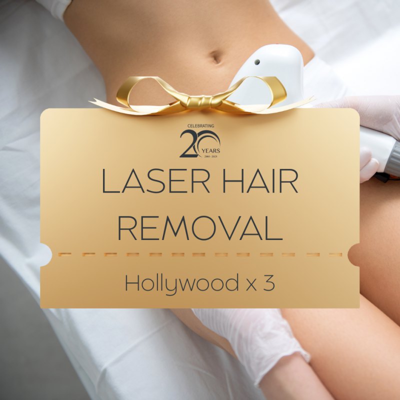 20YRS Laser Hair Removal - Hollywood Bikini x 3 Sessions