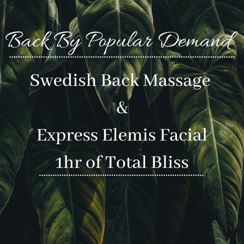 Swedish Back Massage and Express Elemis Facial Special Offer
