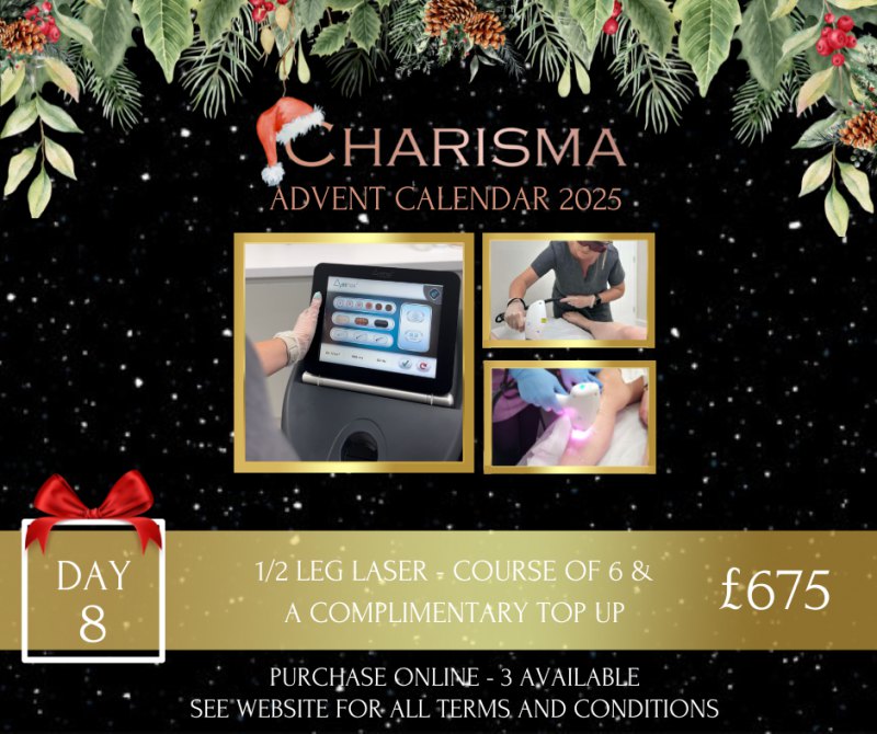 Advent Day 8 – Laser Half Leg Course of 6 + Complimentary Top-Up £675