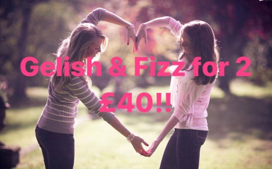 Gelish Manicure & Fizz for 2! 