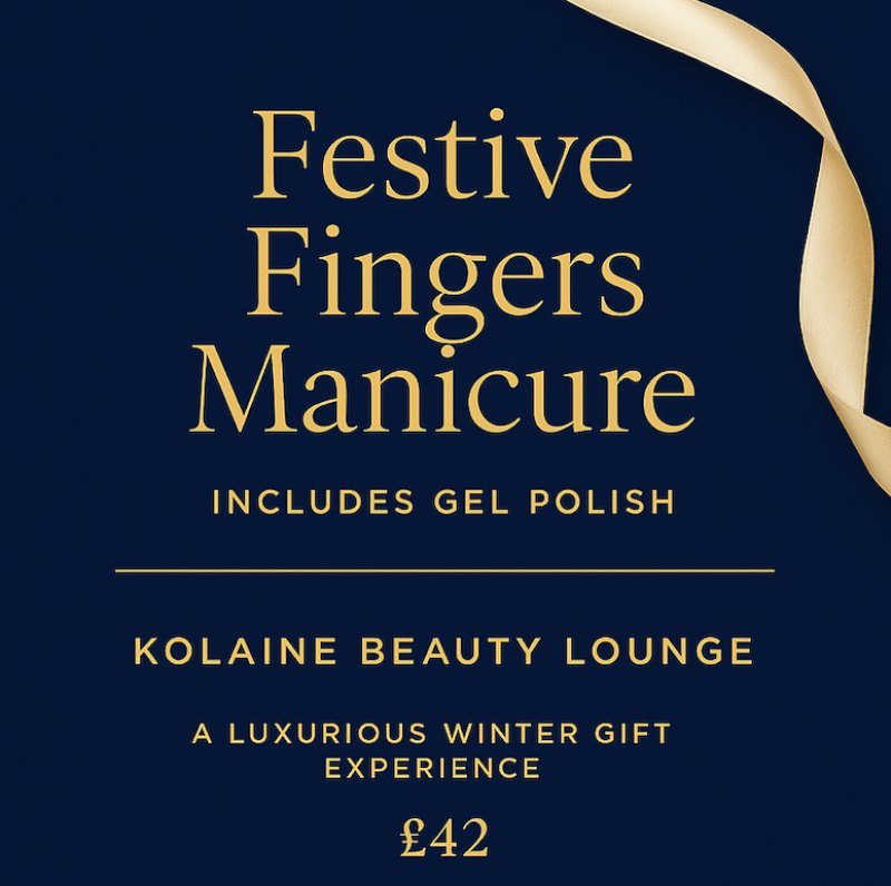 Festive Fingers Manicure inc gel polish