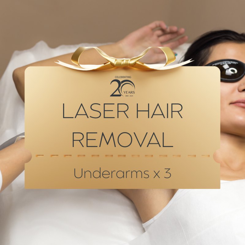 20YRS Laser Hair Removal - Underarms x 3 Sessions