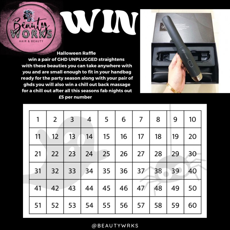 GHD UNPLUGGED STRAIGHTNERS RAFFLE